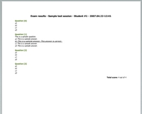 iTest - Printed results