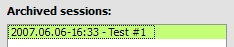 Saved sessions - Archive